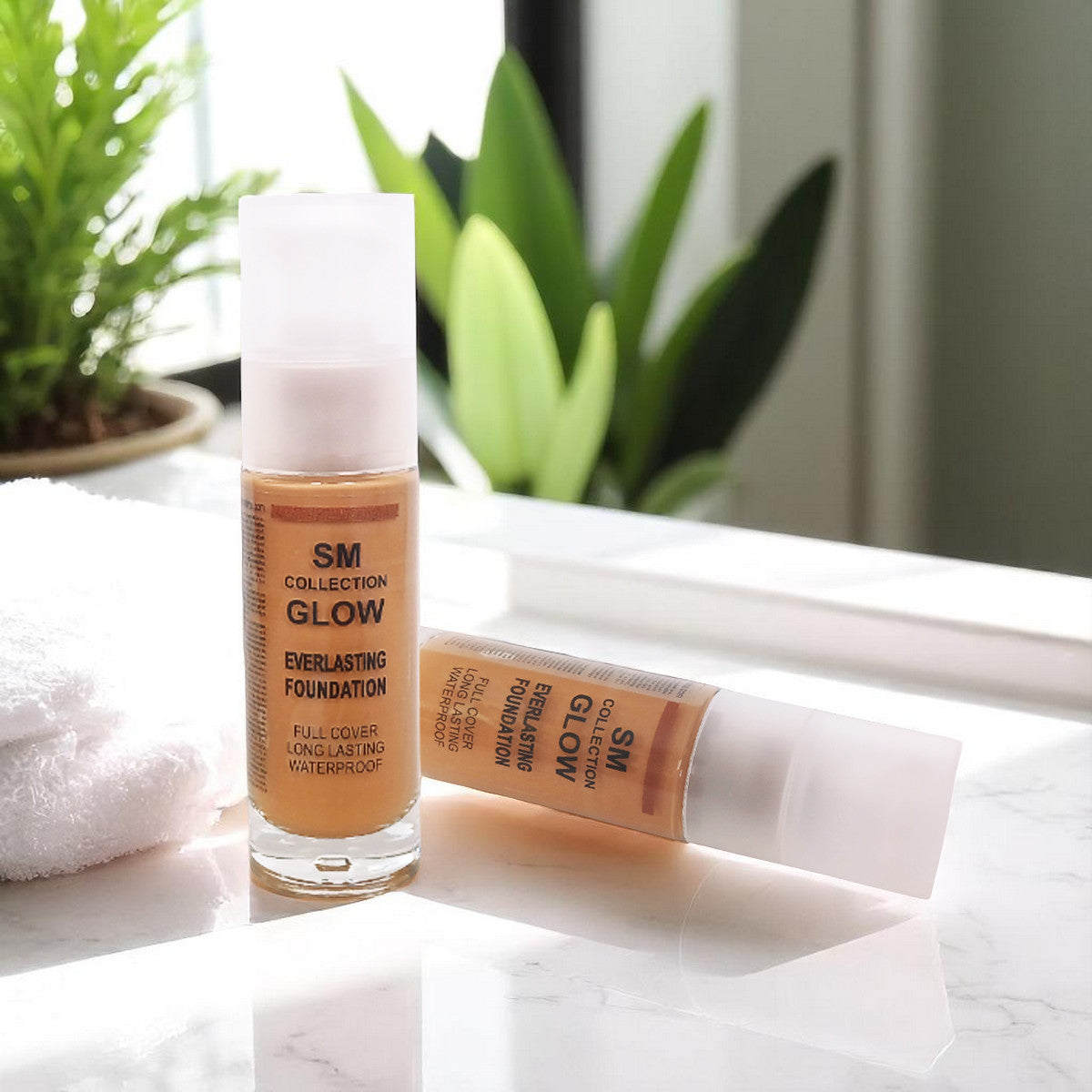 Waterproof foundation (for dark skin, tanned skin), 30 ml