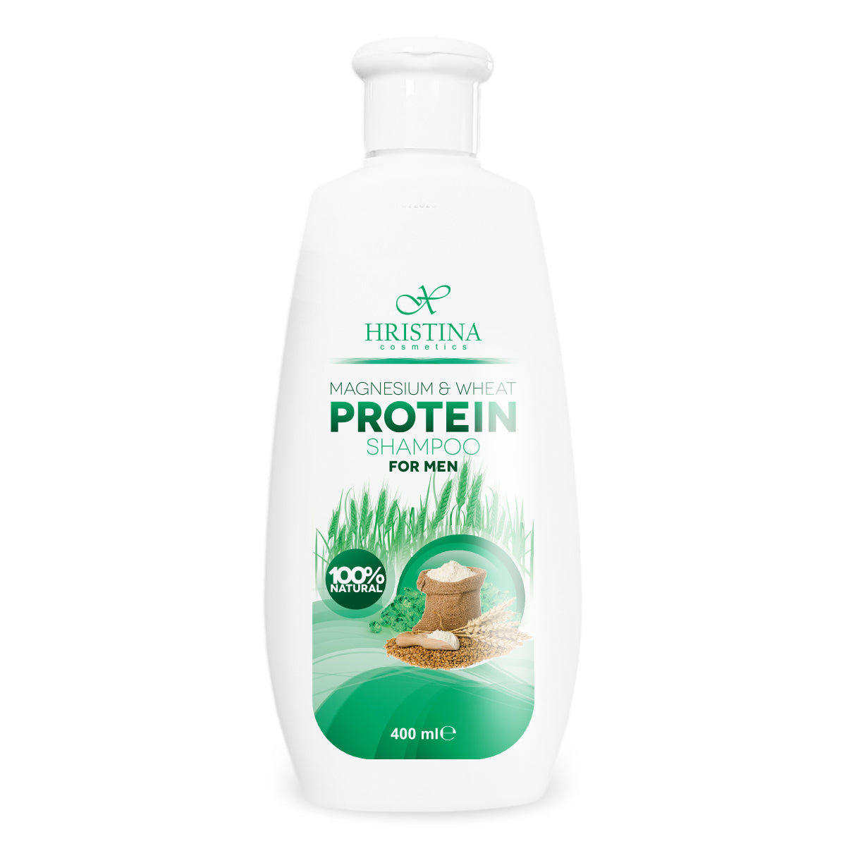 Magnesium and Wheat Protein Shampoo for Men, 400 ml