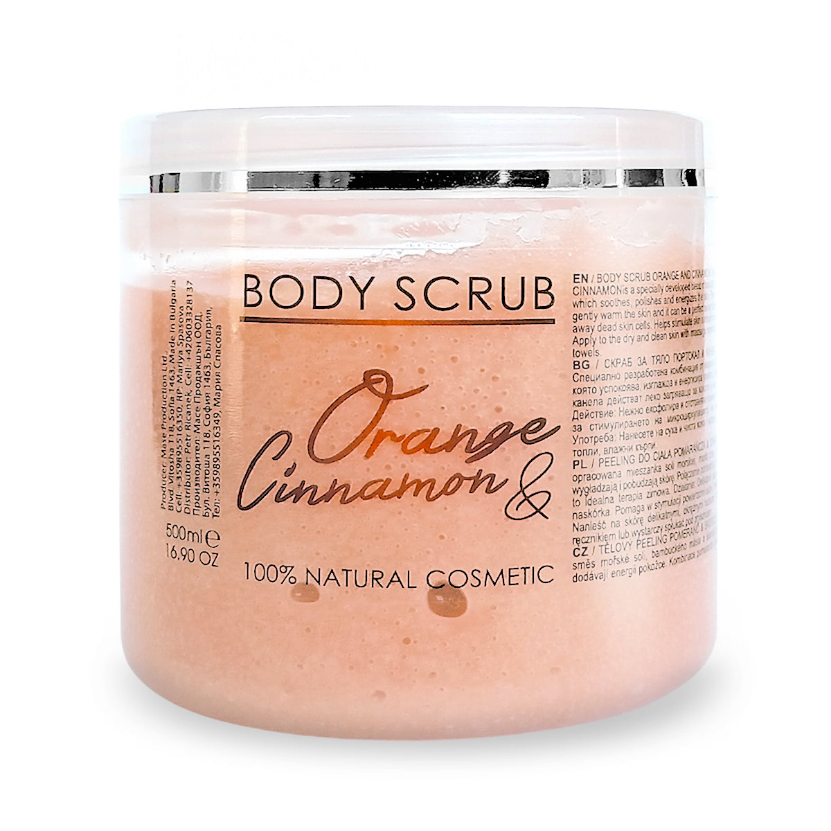 Body peeling Orange and Cinnamon, 500 ml