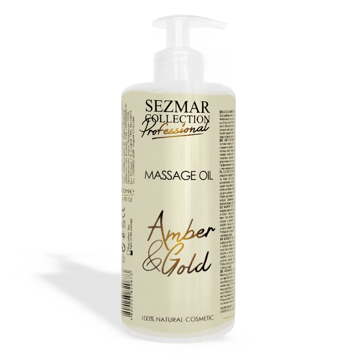 Massage Oil Gold and Amber, 500 ml