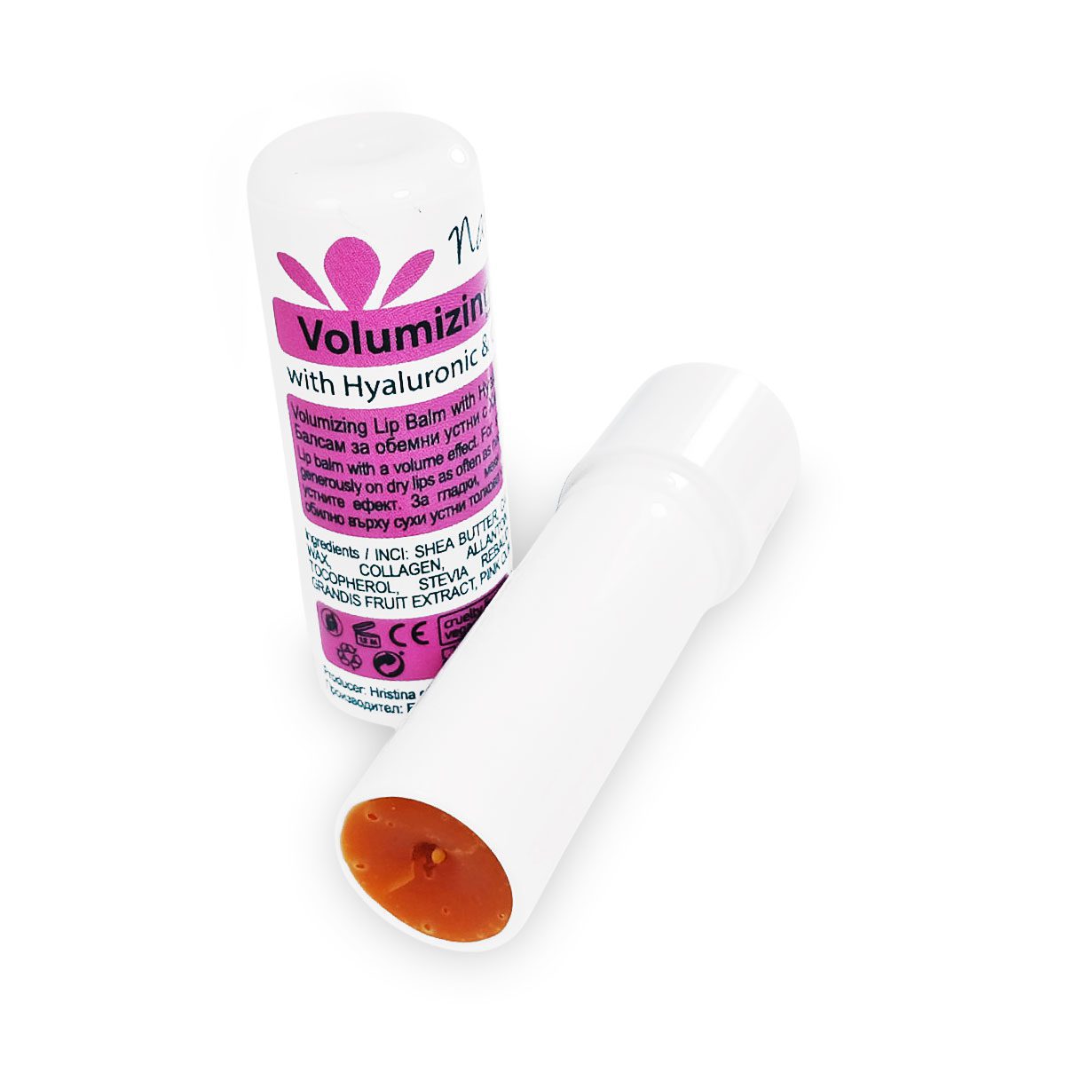 Lip Balm for Voluminous Lips with Hyaluronic Acid and Collagen, 10 ml
