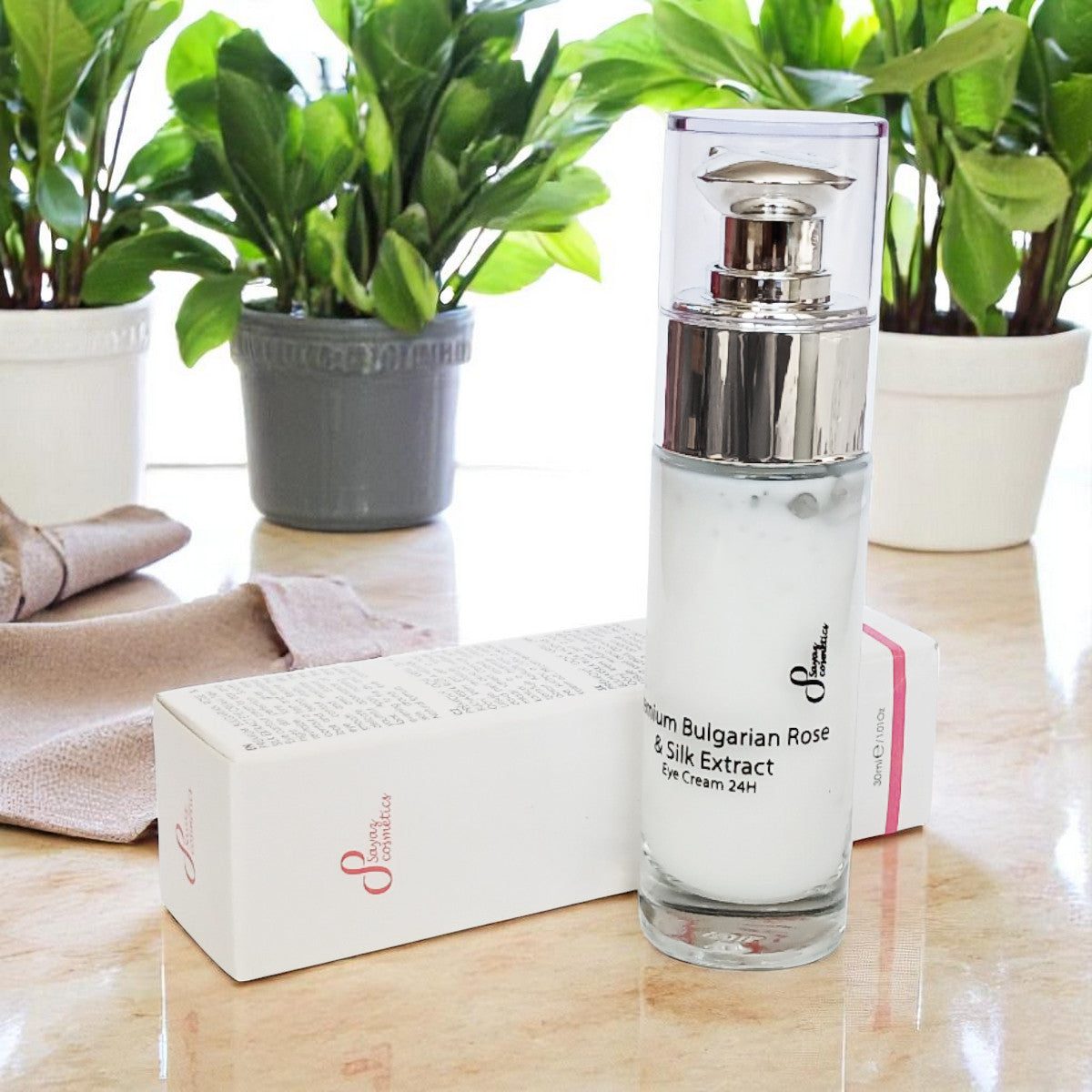 24-Hour Eye Cream with Premium Bulgarian Rose & Silk Extract, 15 ml