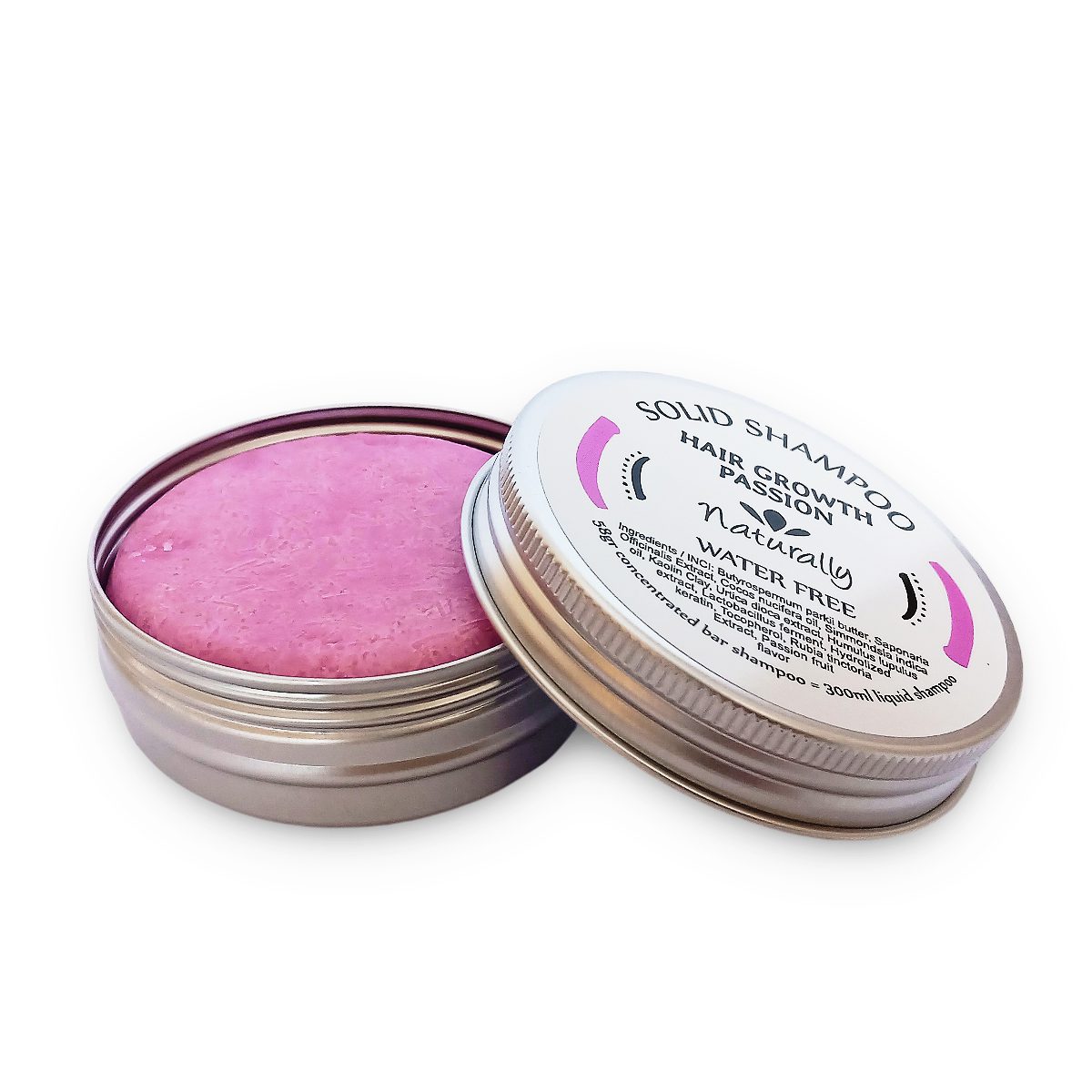 Solid shampoo for hair growth, 58 gr