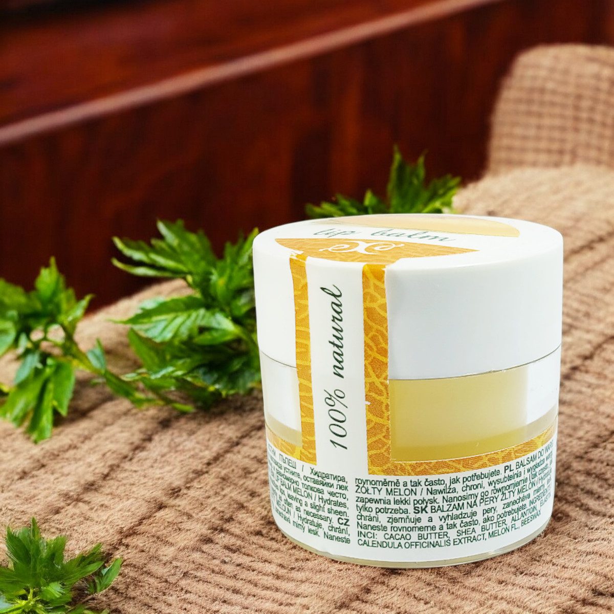 Melon flavored lip balm, 30 ml