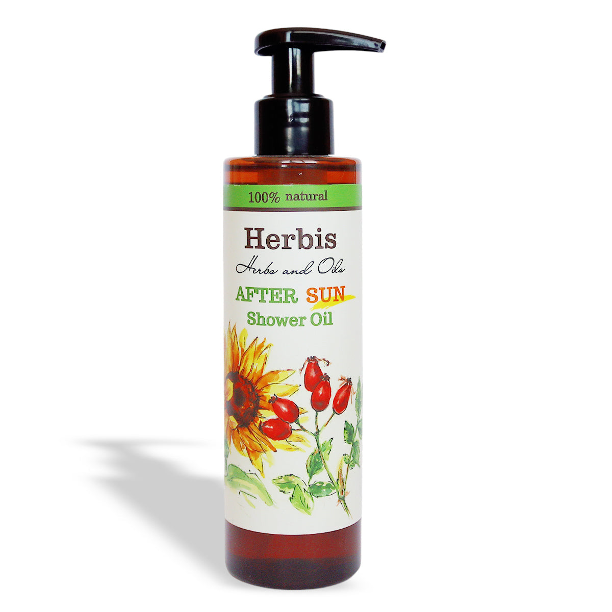 HERBIS Natural Shower Oil for After Sun, 200ml