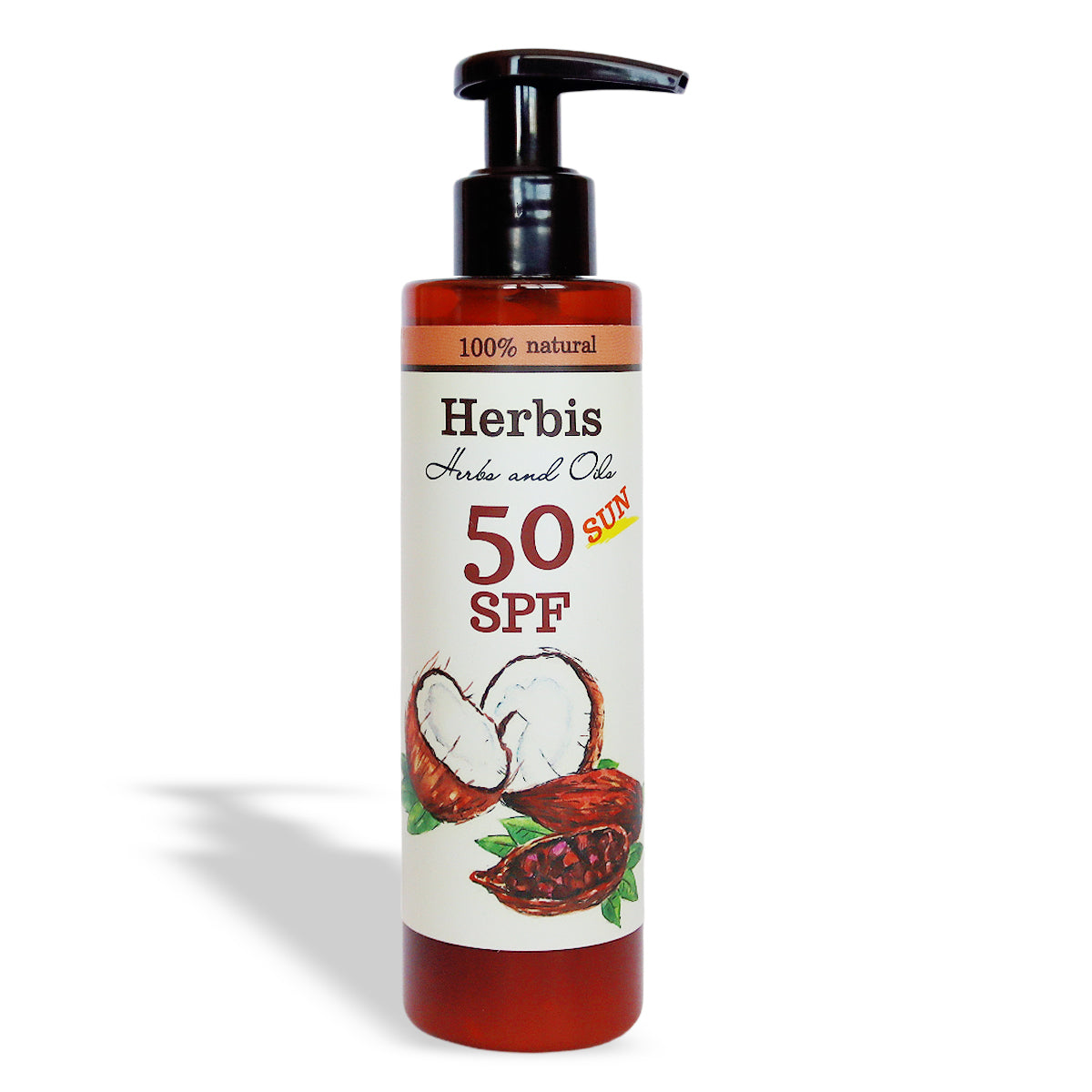 HERBIS Natural Sunscreen Milk SPF50, 200ml