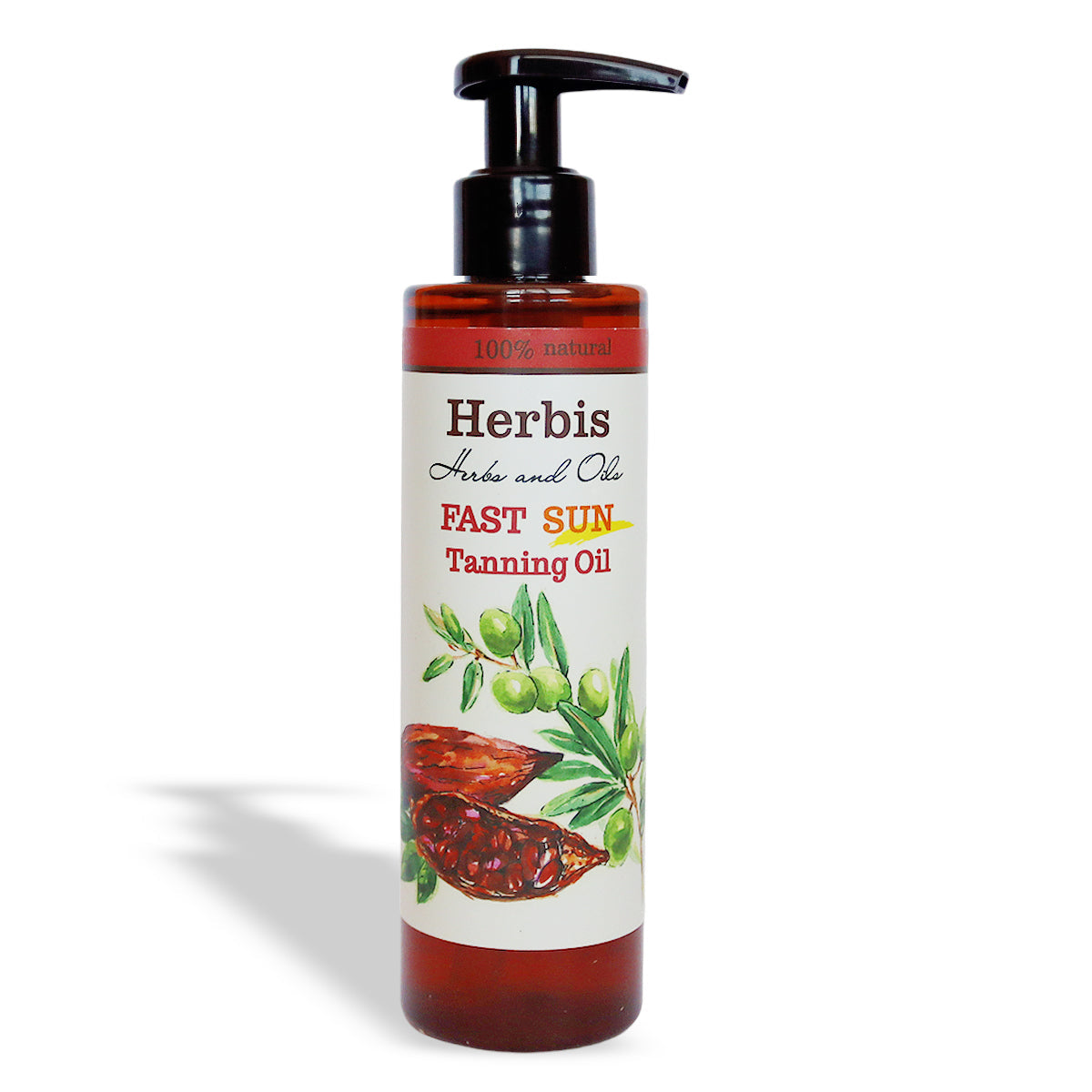 HERBIS Natural Tanning Oil with Coconut and Cocoa, 200ml