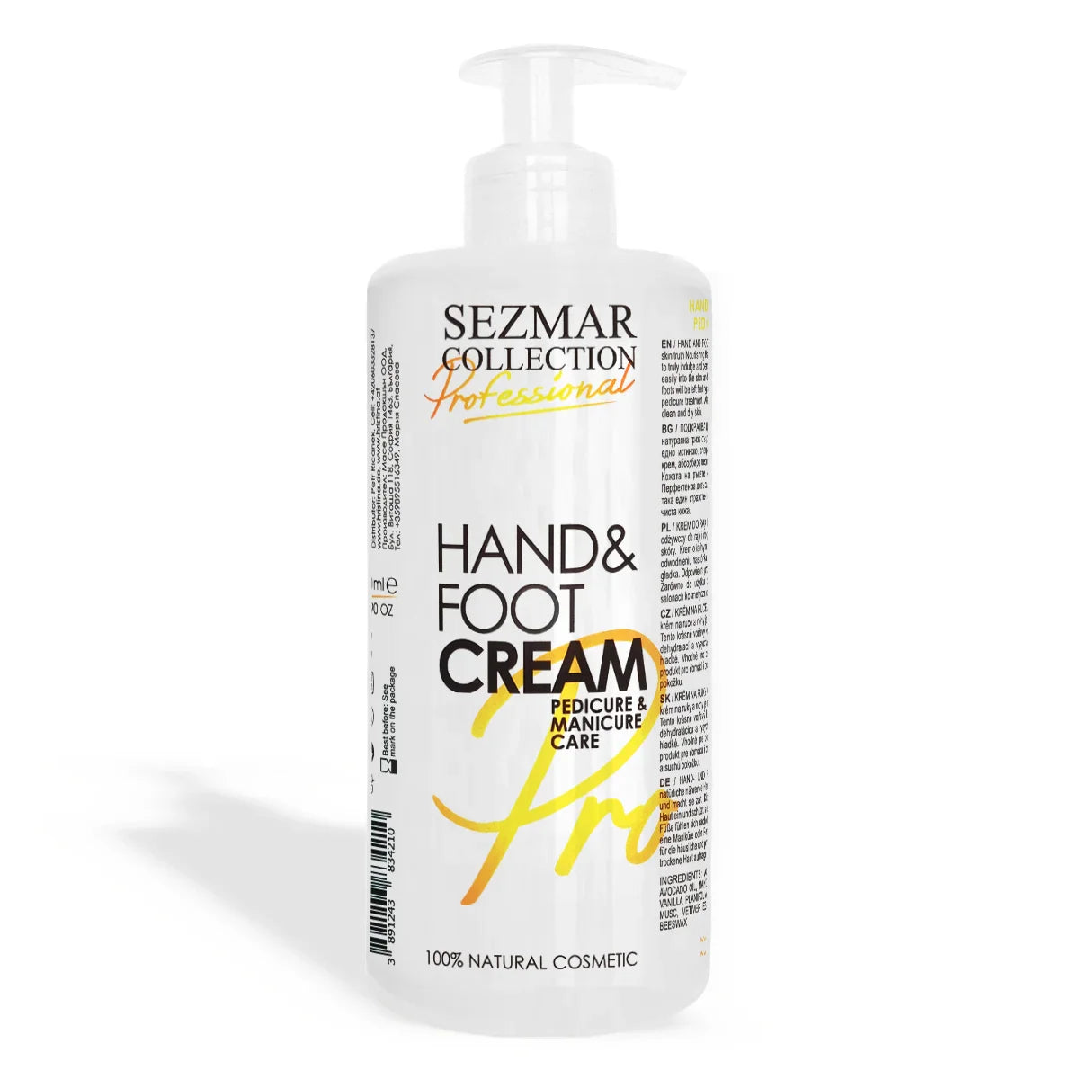 Nourishing cream for hands and feet, 500 ml