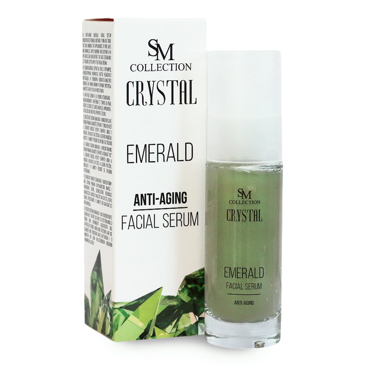 Face serum with emerald powder, 30 ml