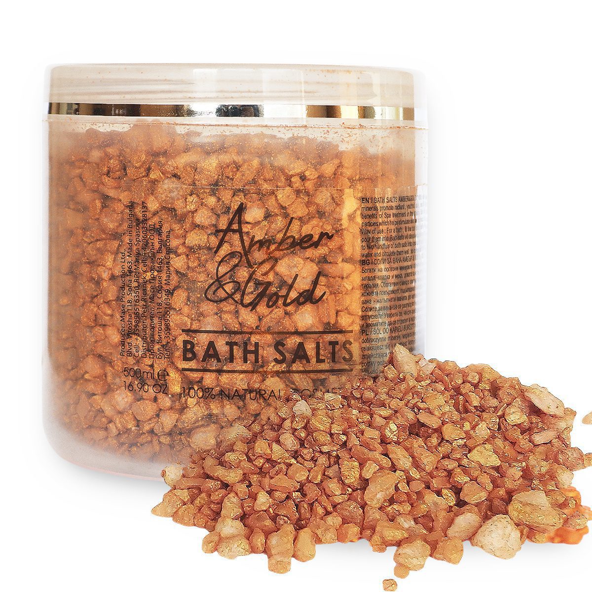 Amber and Gold Bath Salts, 500 ml