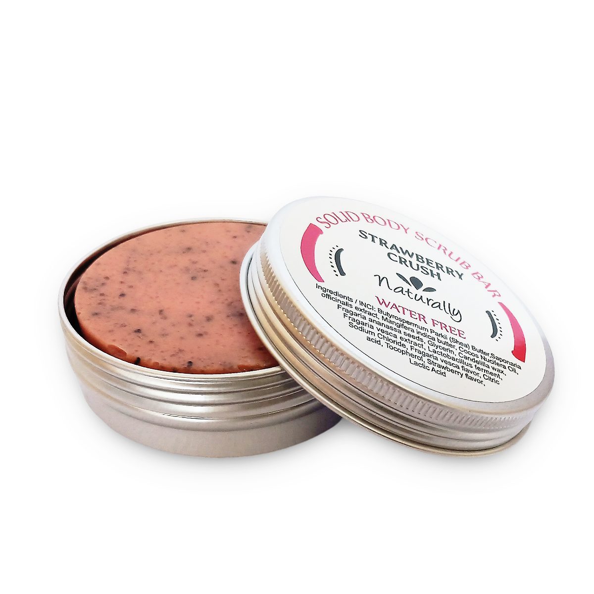 Solid body scrub Strawberry, 60 gr