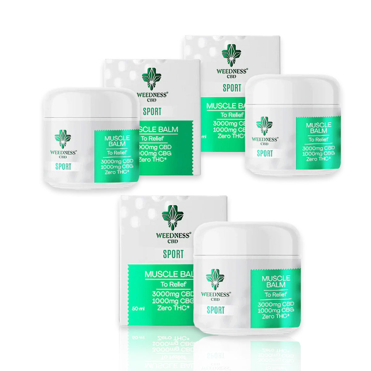 Bundle 1+1=3 "Sport Muscle Relief Balm 3000mg CBD and 1000mg CBG"