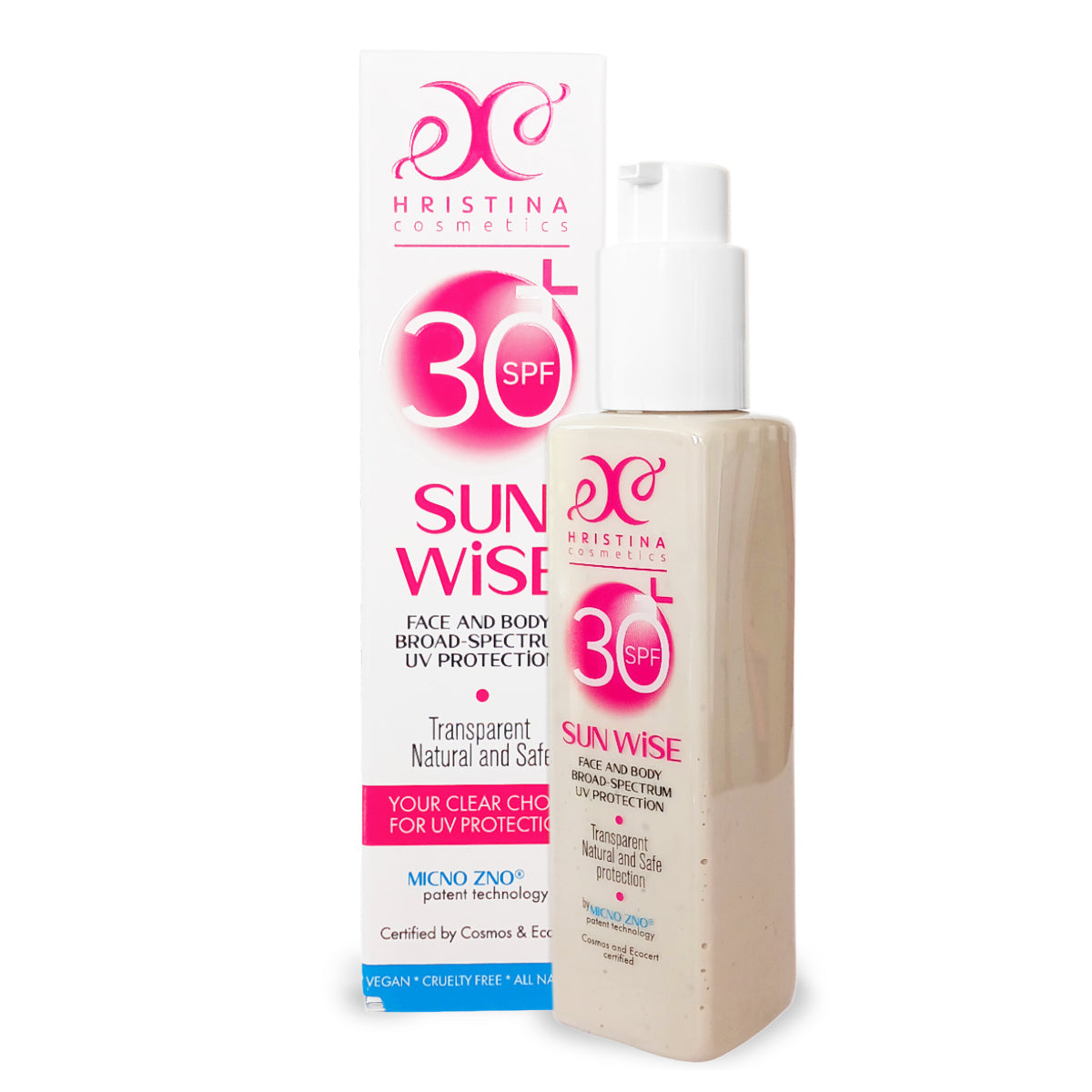 Sun Wise 30 SPF for FACE and BODY broad spectrum UV protection