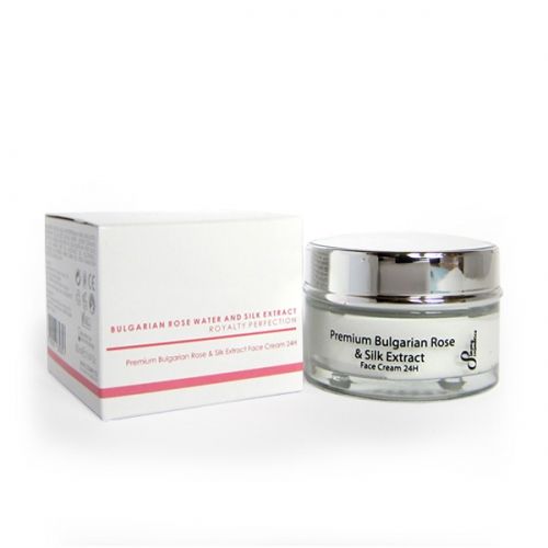 24-Hour Face Cream with Premium Bulgarian Rose & Silk Extract, 50 ml
