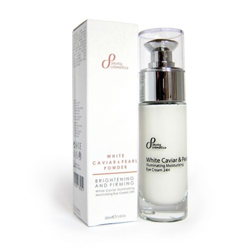 Illuminating, hydrating eye cream 24 hours with white caviar extract and pearl powder, 50 ml