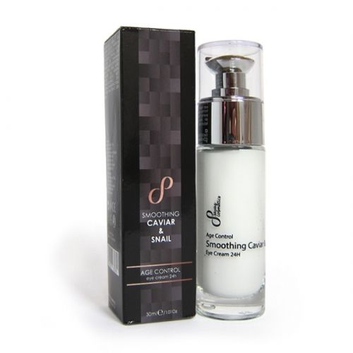 Smoothing Eye Cream 24 Hours with Snail Extract and Caviar, 30 ml