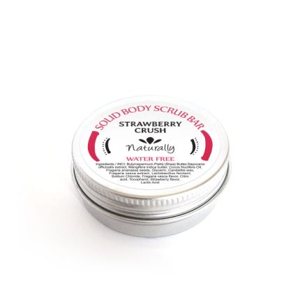 Solid body scrub Strawberry, 60 gr