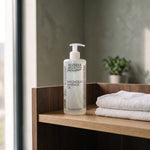 Magnesium Massage Oil 500 ml on a shelf in a treatment room